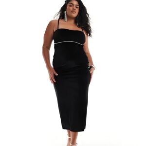 ASOS Curve Black Maxi Dress